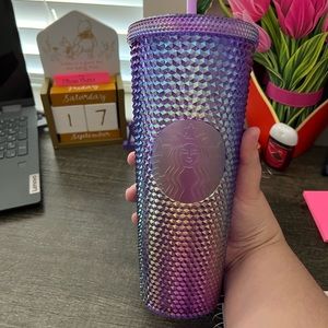 Starbucks Purple Oil Slick Studded Venti Tumbler BNWT
